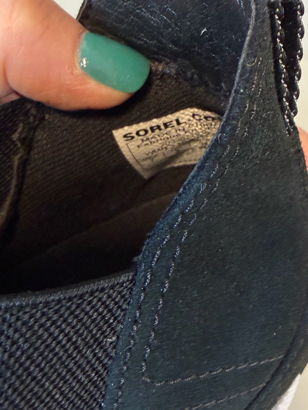 Sorel Out N About Slip On Wedge II Booties Black & White Suede Upper‎ Women’s 7 - Picture 9 of 10